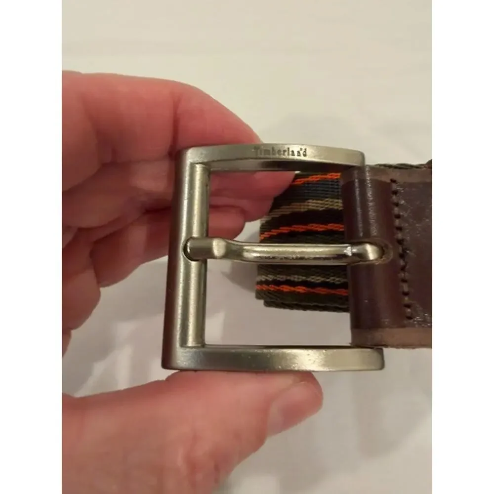 Timberland Men's Multicolored Fabric Vintage Mens Belt SIZE : 38